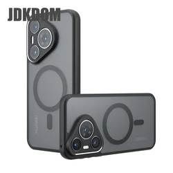 Magnetic Matte Shockproof Armor Case - Durable Protective Cover by JDKDOM for HONOR X9D (Black)
