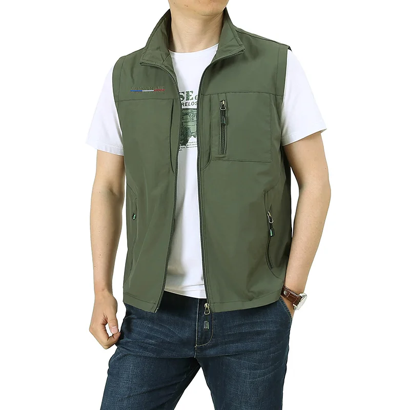 Fashionable Vests Outdoor Leisure Vests Men Breathable Large Pocket Photography Fishing Vest