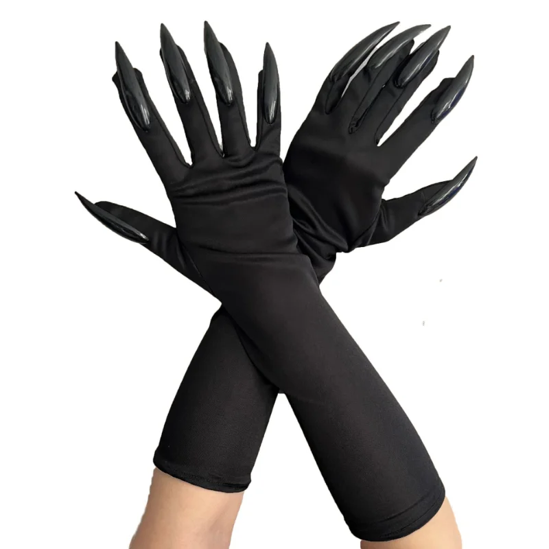 

Halloween Gothic Long Nails Cosplay Gloves Stretch Ghost Claw Stage Performance Funny Festival Costume Party Scary Props Mitten