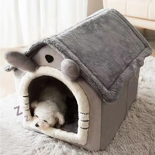 Foldable Pet House Removable Washable Cat House Puppy Cave Sofa Pet Bed House for Extra Small Dogs and Small and Medium Cats 4