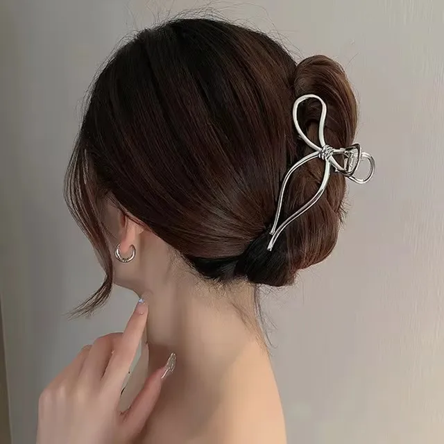 Elegant Bow Metal Hair Claw Clip 10