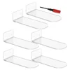 6Pcs Acrylic Shoe Rack Floating Shoe Shelves Clear Sneaker Display Shelf Wall Mounted Holder Shoe Hanger Home Storage ganization 4