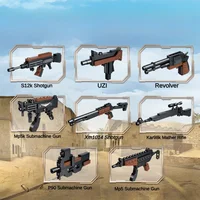8 in 1 Set Brick Toy Gun Set AK Desert Eagle Rifle Building Block Pistol DIY 3D Puzzle Fake Gun Collection Gift for Kids Adult 2