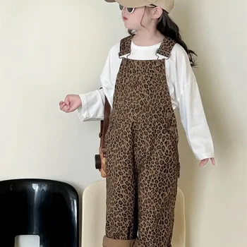 Girls Leopard Wide-Leg Pants 1