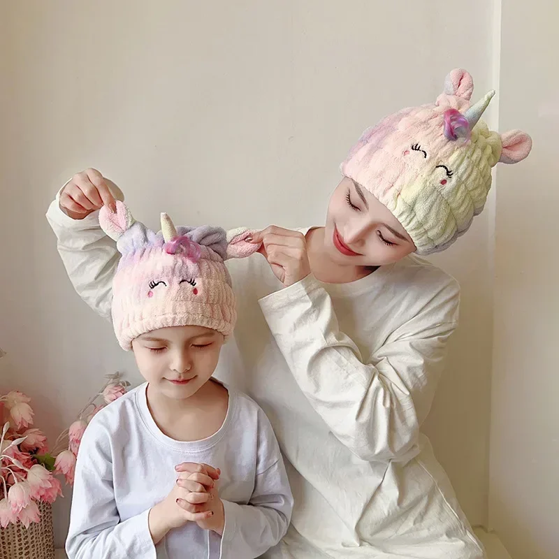 Cappello Asciugacapelli per Donne e Bambini, Asciugatura Rapida, in Microfibra, Super Assorbente, Telo Asciugacapelli Solido - immagine 6