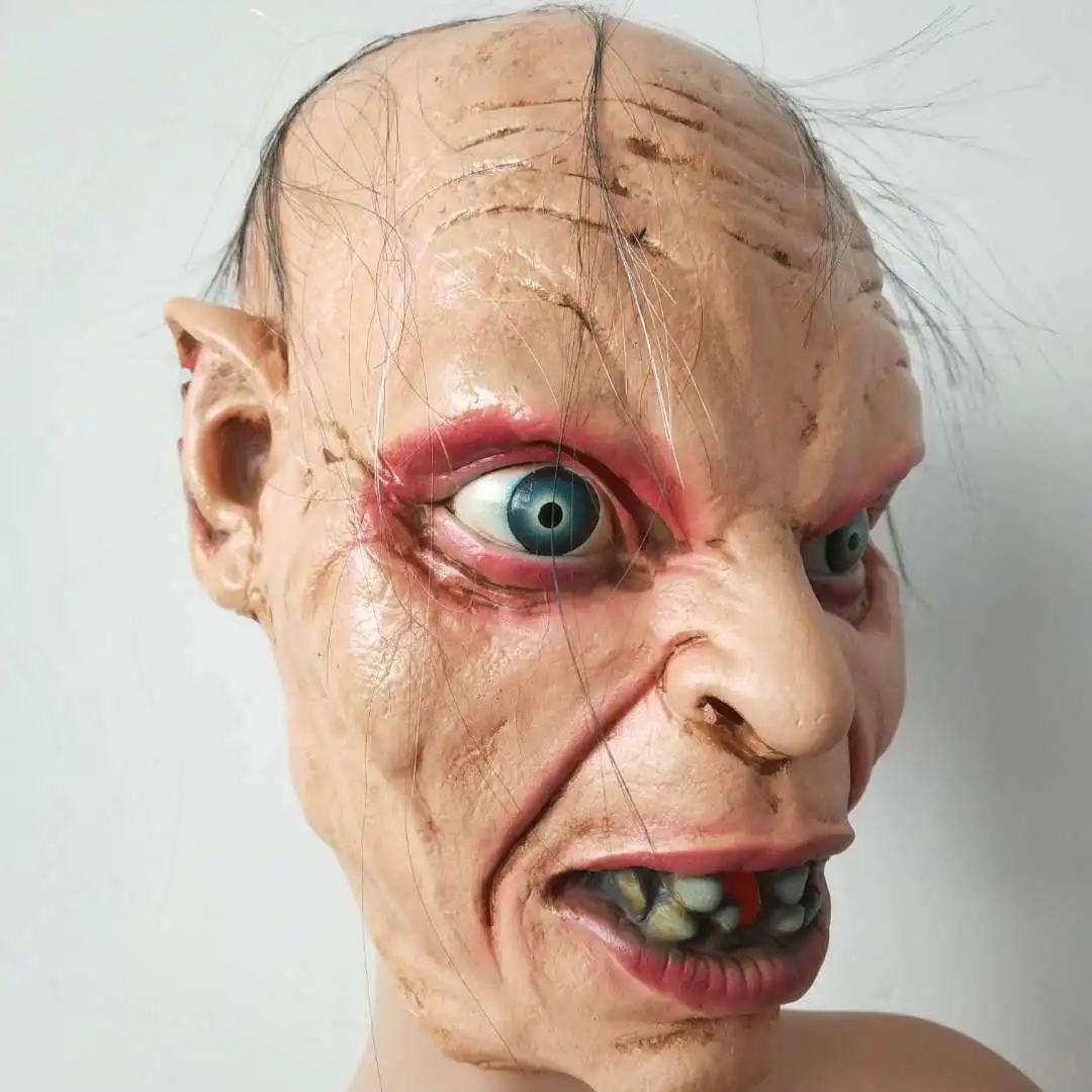 The Lord of The Rings Cosplay Costume Gollum Mask Helmet Horror Scary Latex Masks Halloween Party Masquerade Prop