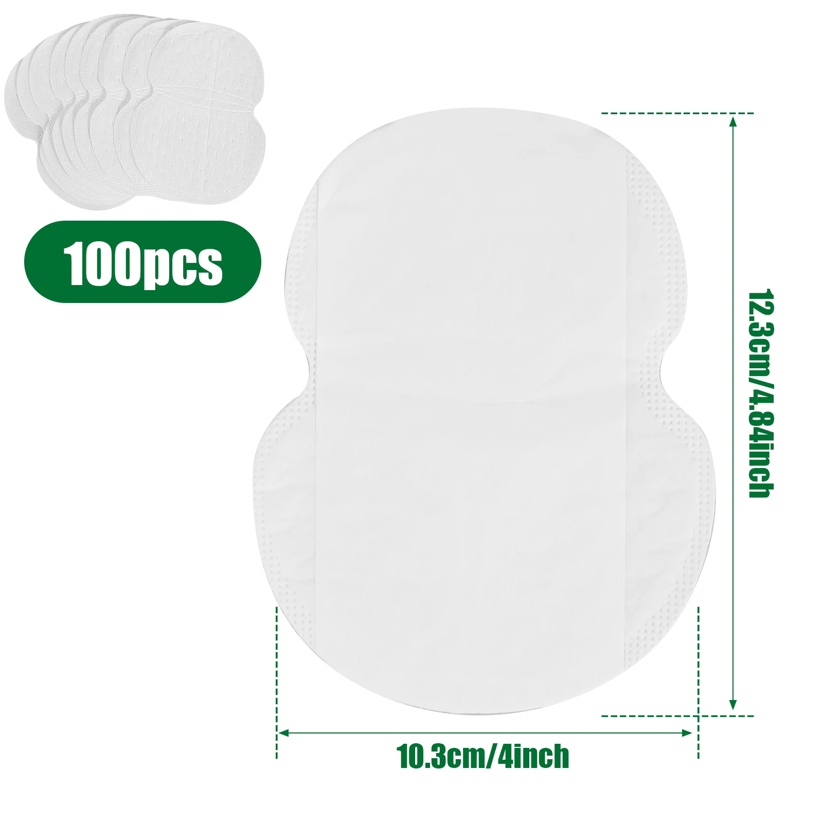 Underarm Sweat Pads Non-woven Breathable Ultra-thin Armpit Sweat Pads Non Visible Comfortable Underarm 100Pcs