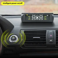 Digital LCD Display Universal Smart Car TPMS Tyre Pressure Monitoring System 4 Sensors Auto Security Alarm Solar Charging - Image 4
