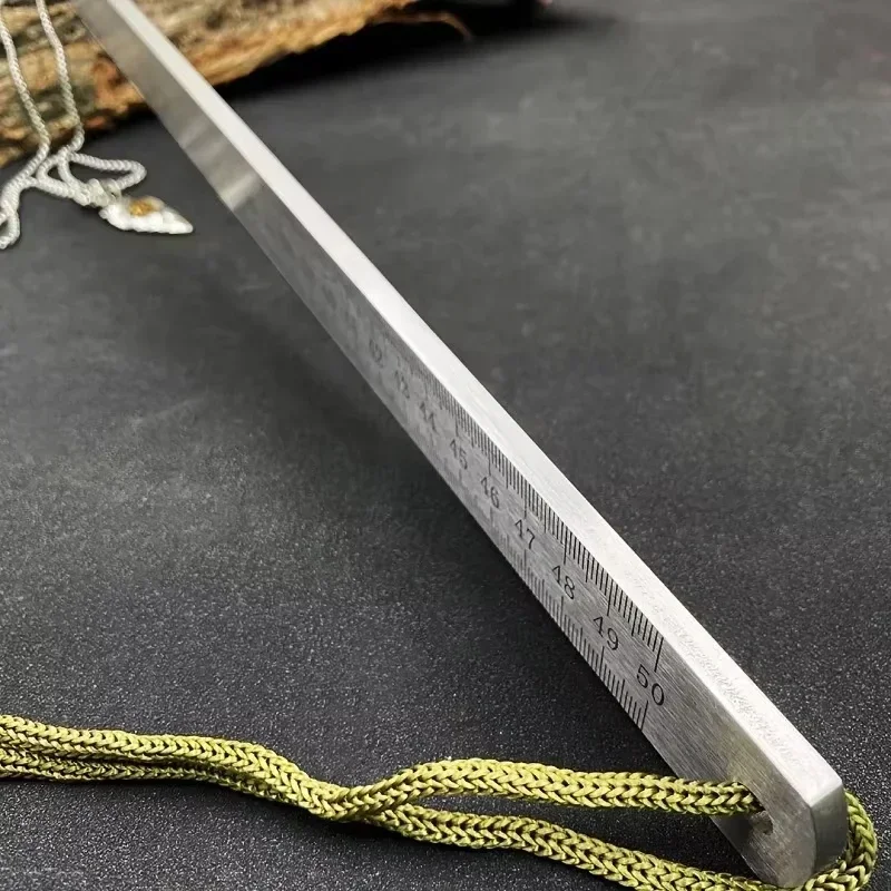 Premium 20-Inch Dual-Scale Stainless Steel Ruler with Enhanced Durability and Convenient Lanyard