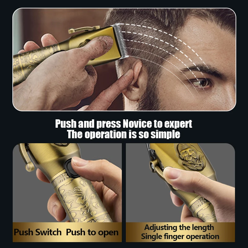 New electric hair clipper set 3 in 1 multi-functional men's sculpting electric clipper reciprocating shave 4