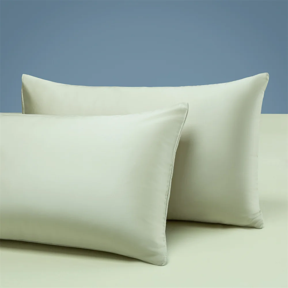 Luxury Ice Silk Cooling Pillowcases - Breathable Lyocell Blend, Ultra-Soft Summer Set (2pc)