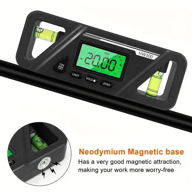 Digital Inclinometer Digital Protractor Inclinometer Level 90 Degree Magnetic Black Or Yellow 1PC laser inclinometer