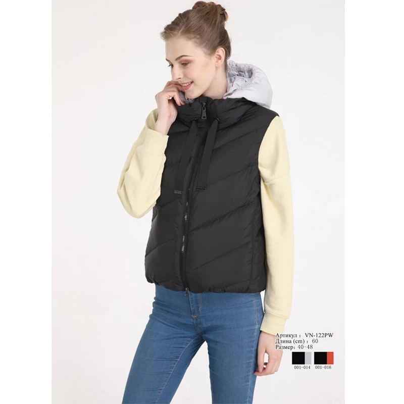 VERALBA Stylish Women's Clothing Down Jackets Natural Fluff A Short Vest Winter Coat Puffer Luxury Ladies Goose Warm 2022 2023