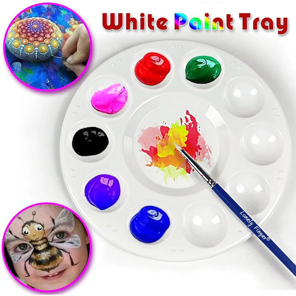 2/4/8/15/50 Pcs Paint Tray Palettes Plastic Paint Pallets for Students School Project or Art Class