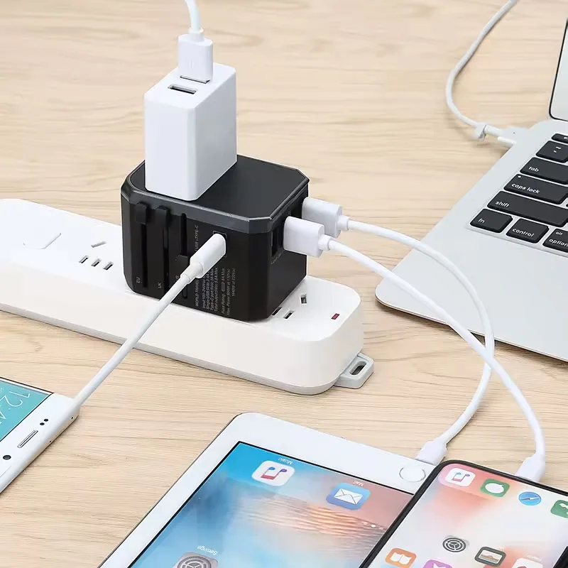 Universal Travel Adapter with USB Type C Charger - International Plug