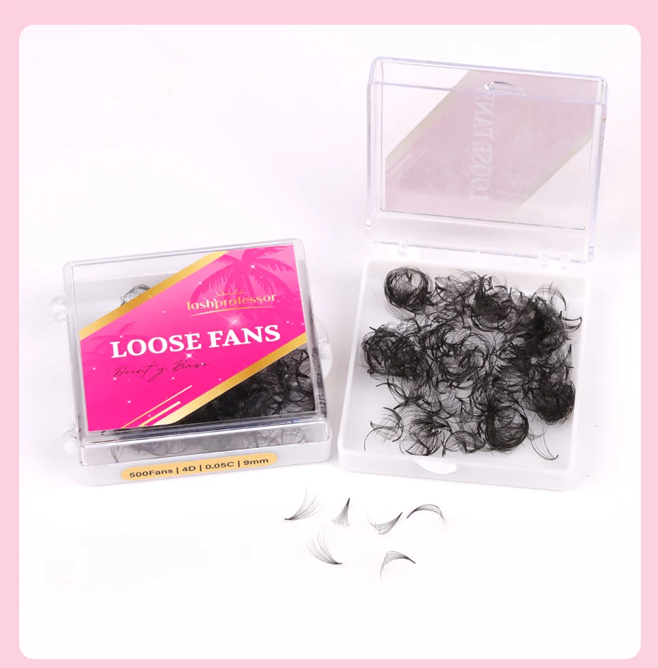 100/300/500 Fächer, lose Fächer-Wimpernverlängerungen, 3D bis 20D, spitze Basis, vorgefertigte Volumenfächer, scharfer Stiel, professioneller Wimpernlieferant – Detail 16