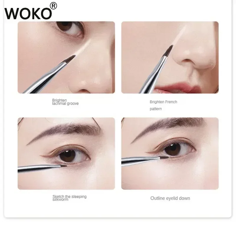 Upgrade Blade Eyeliner Brush Ultra Thin Fine Angle Flat Eyebrow Brush Under The Eyes Place Makeup Brush Precise Detail Brushes 5