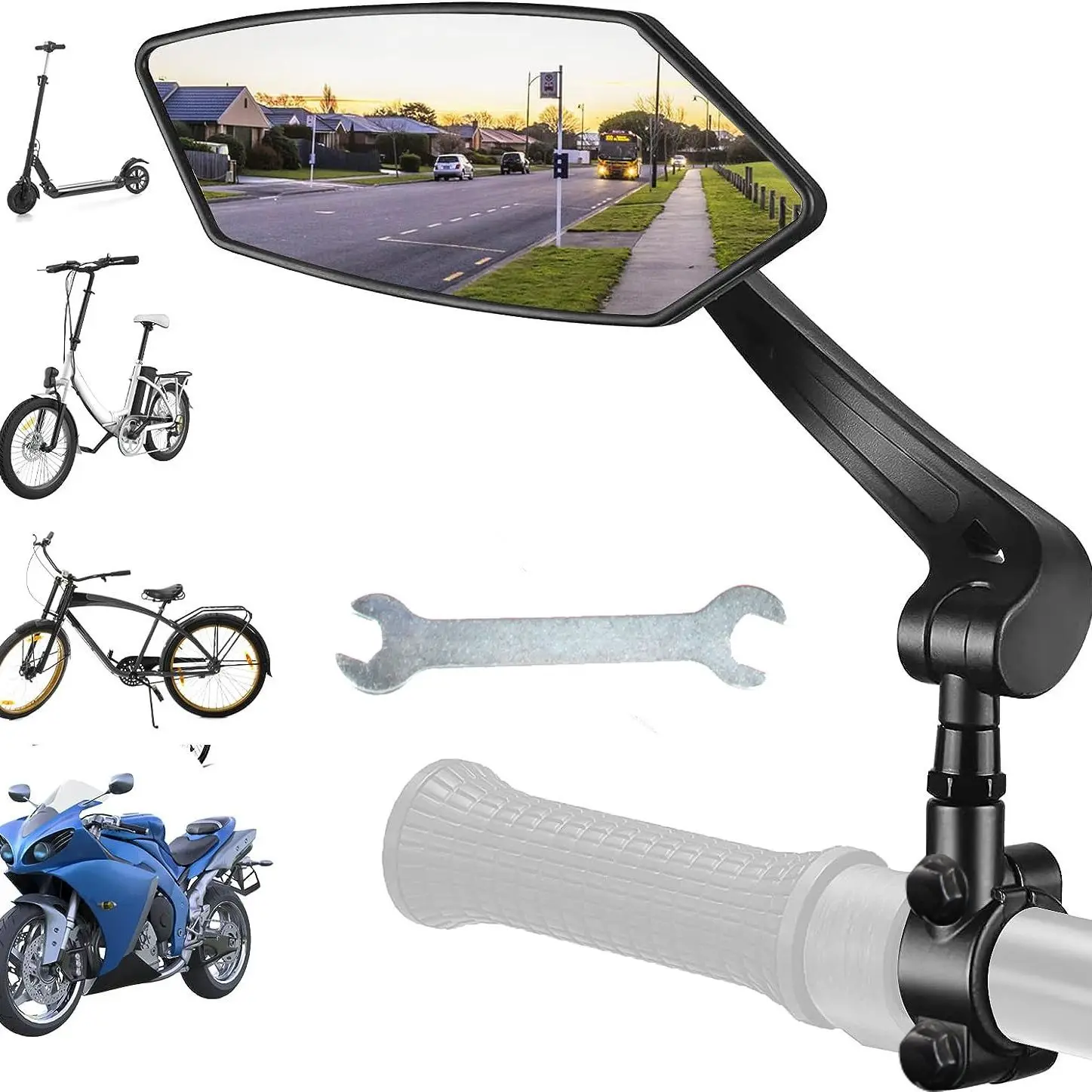 MountainBikeRearviewMirrorElectricBicycleHighdefinitionFlat