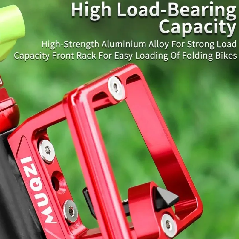 Aluminum 3-hole Front Bracket Shell with 7 Screws Suitable for Brompton Folding Bicycle Handle Basket Support Bracket Practical