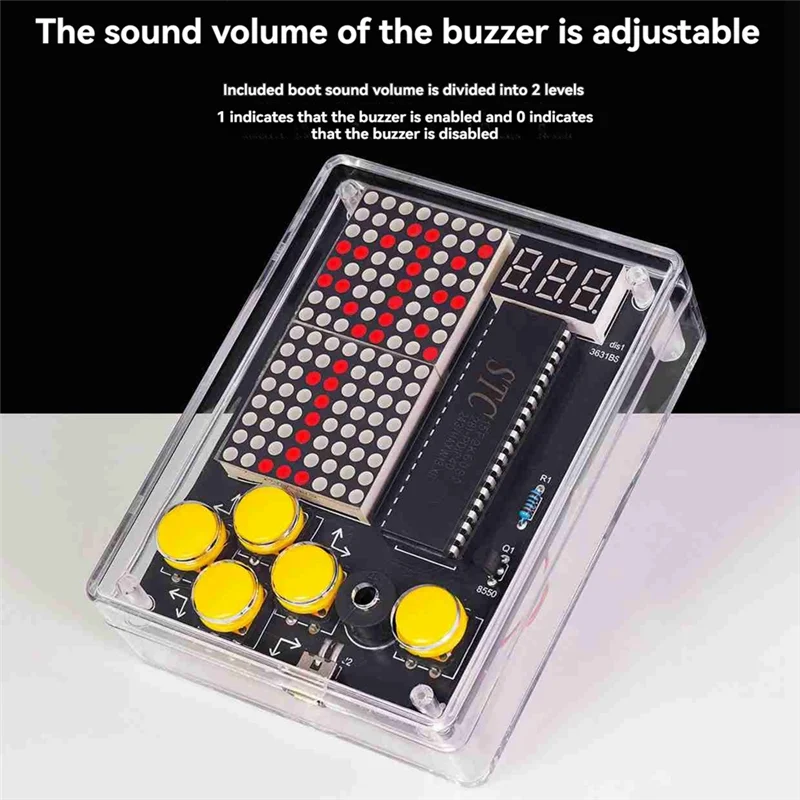 X49A-DIY 게임 키트 게임 콘솔 생산 키트 DIY 용접 훈련 전자 클리어 쉘