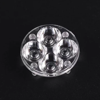Lente LED ad Alta Potenza 3W-24W, Riflettore Collimatore 10/30/60 Gradi, Lente Ottica Quadrupla in Acrilico PMMA 43-130MM