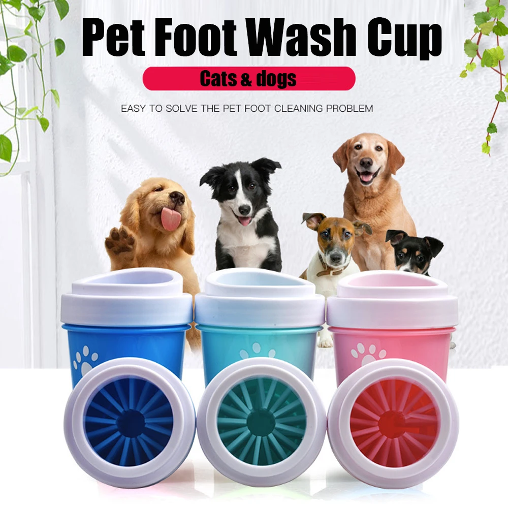 Dog Paw Cleaner Cup Soft Silicone for Dogs Foot Wash Tool Pet Feet