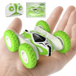 Mini coche acrobático 4WD con Control remoto, coche teledirigido de doble cara, 2,4 Ghz, recargable, vehículos giratorios 360, juguetes de regalo para niños