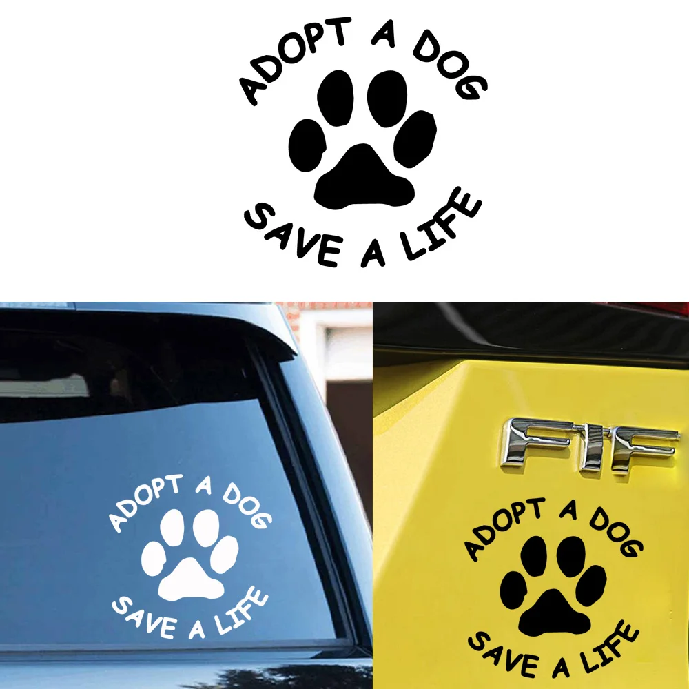 Beauty Adopt A Dog Save Life Stickers Ussr Vinyl Cars Decal Custom Window Door Wall Sticker |