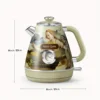 Kettle Electric Retro with 보리차Thermometer All Stainless Steel, Fast Boiling BPA-free, Automatic Shut-Off 멸균우유1리터 3
