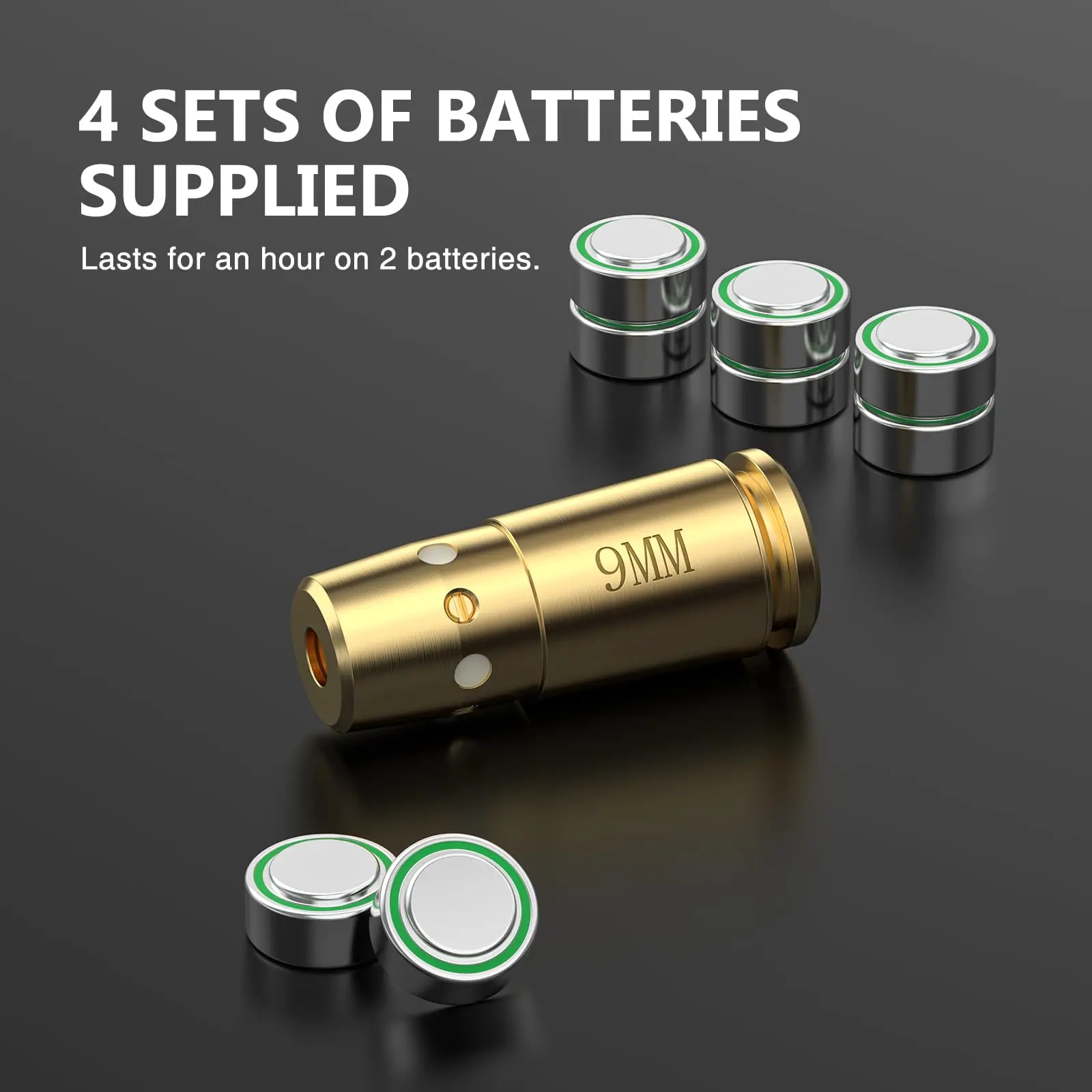 Zeroing Bore Sight 9mm Chamber Red Laser Brass Boresighter 8 Upgraded Batteries Rifle Riflescope Tactical laser bore sight red dot laser sight laser sight