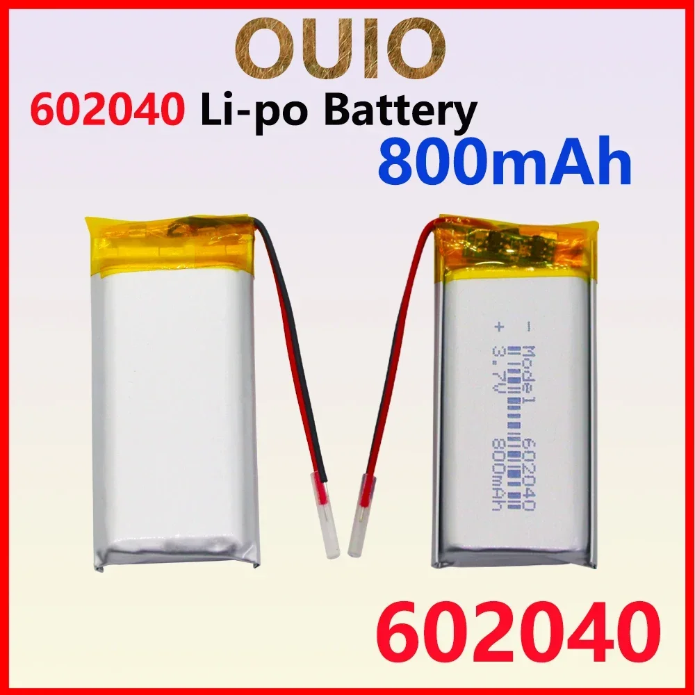602040 Lithium Li-Po Polymer Rechargeable Battery 3.7V 800mAh Battery Replacement li-ion Lipo cells for Bluetooth speaker rechargeable lithium batteries