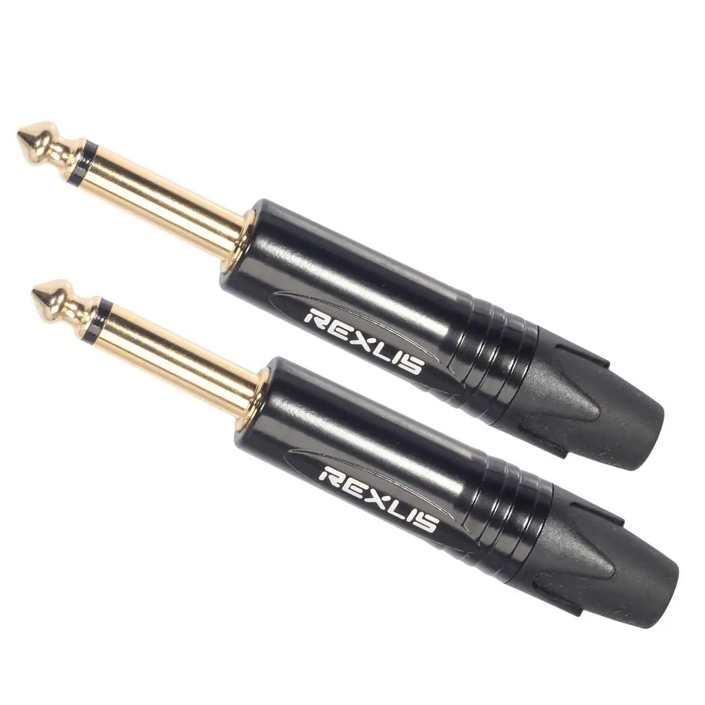 6.35 mm stereo jack plug for DIY audio soldering for microphone guitar