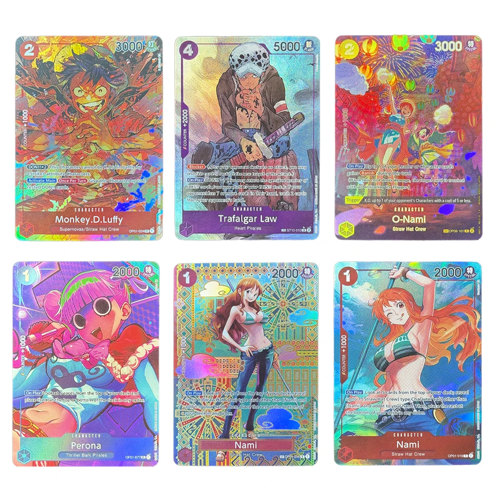 Anime OPCG Proxy Cards Leader Replica Sanji Okiku Nami Luffy Law