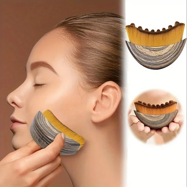 1PC Lymphatic Drainage Brush for Face & Body, Ergonomic Massager Tool, Fits Skin Contours, Detox & Relaxation 2