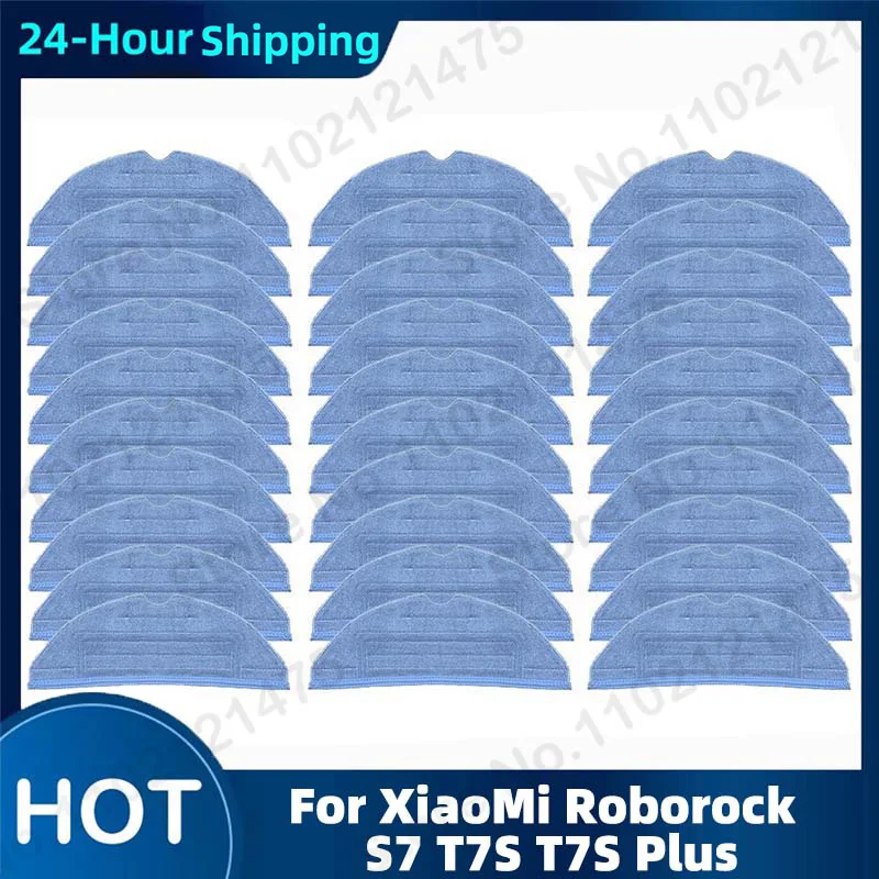 Microfiber Soft Pad Accessories For Roborock S7 Pro Ultra S7 MaxV Ultra T7S Plus Mop Cloth Replacement Vacuum Cleaner Parts 6pcs robotic vacuum cleaner filter for roborock s7 s7 s7 pro ultra s7 maxv s7 maxv plus s7 maxv ultra s8 s8 s8 pro ultra s7 max ultra