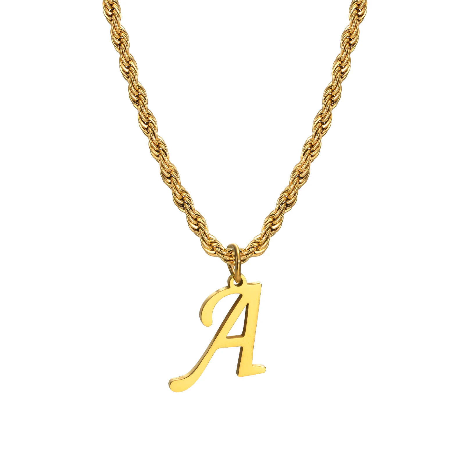 Collana Con Nome Collana Ciondolo Iniziale In Acciaio Inossidabile - Lettera A-Z, Colore Oro, Regalo Elegante Anastasia Necklace - Foto 10