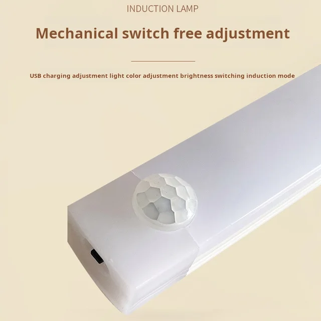 Lampe d'armoire à détecteur de mouvement LED rechargeable sans fil, idéale pour placard, cuisine, garde-robe, escaliers, nuit à piles, 1 pièce 3