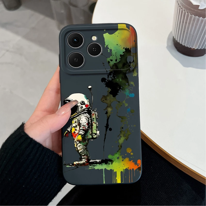 Cute Chubby Girls Pattern Shockproof Silicone Phone Case with Screen Protector