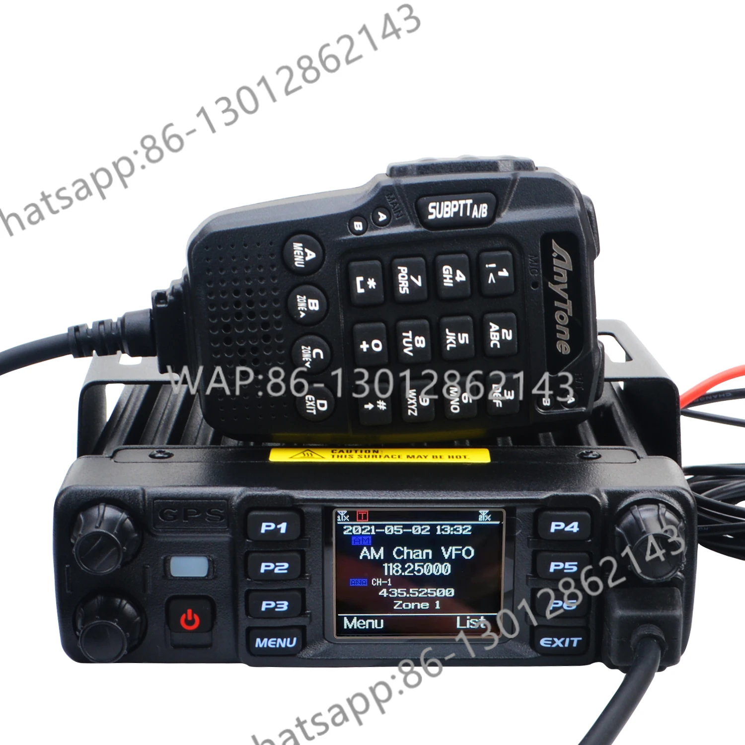 애니톤 AT-D578UV 플러스 VHF UHF 항공 밴드 수신 GPS APRS 블루투스 PTT DMR 디지털 리피터 기능 FM 모바일 라디오 AES256