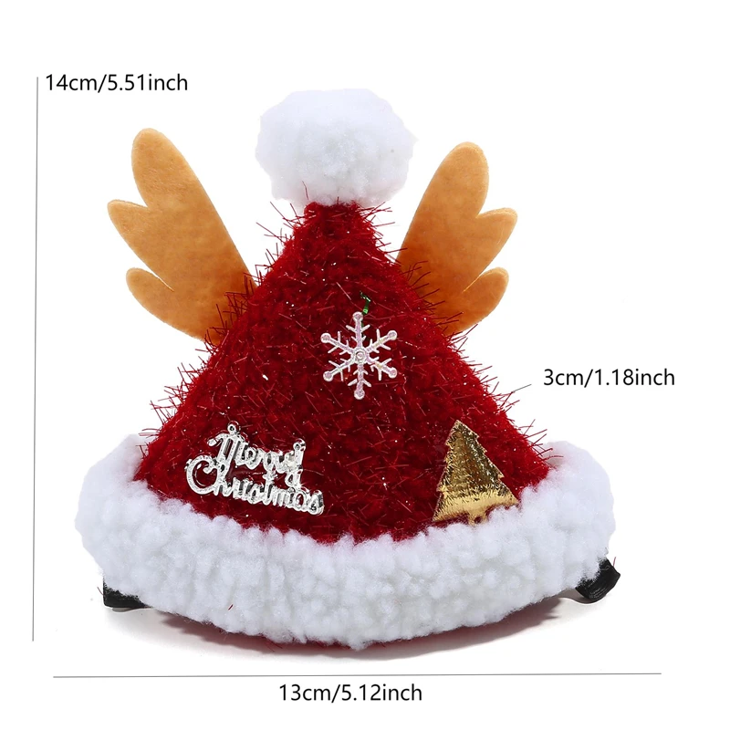 Christmas Santa Hat Hair Clip Accessories Glitter Bobby Pin for Girls Women Party Birthday Festival Support Baby Gifts