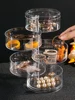 Rotating Jewelry Box Display Stand Organizer Earrings Necklace Ring Storage Box Cotton Pad Makeup Cotton Swabs Organizer 4