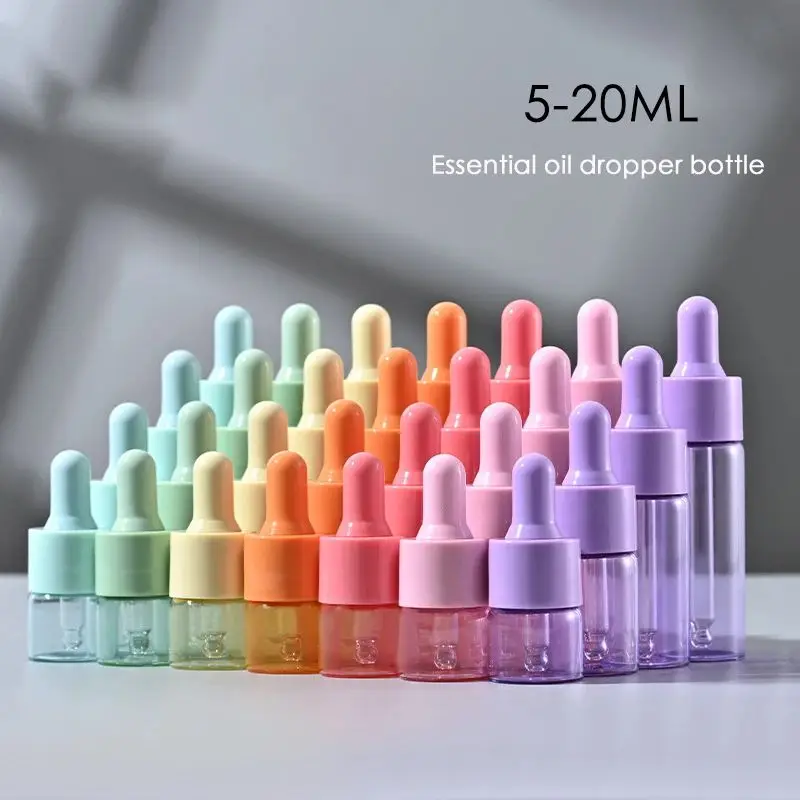 

100pcs/lot 1ml 2ml 3ml 5ml Glass Dropper Bottle Jar Vial Empty Refillable Essential Oil Bottle With Glass Pipette For Cosmetic