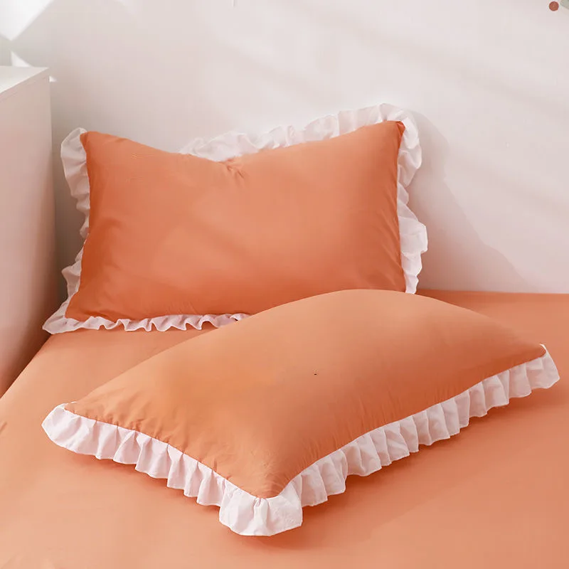 Fundas de almohada de princesa con volantes, funda de almohada de varios tamaños, cómoda funda de almohada para adultos y niños