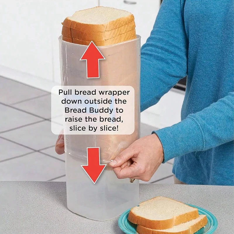 Transparent Bread Box Plastic Fresh-Keeping Toast Storage Holder With Lid Bread Crisper Storage Container, Easy To Use A
