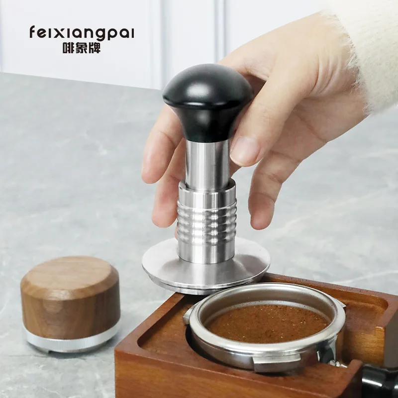 

Tamper de café Espresso de acero inoxidable, martillo de polvo de prensado, accesorios de café con resorte de 30lb, 51mm, 53mm,