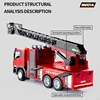 HUINA 1/18 RC Aerial Ladder Fire Fighting Truck 1361 9CH Remote Control Finished Plastic Spray Car Painted Model Toys TH23243 3
