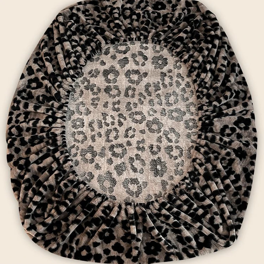 WOSTAR Fluffy rabbit plush elastic fitted sheet mattress protector cover leopard print winter warm coral fleece bedsheet 90/150 2