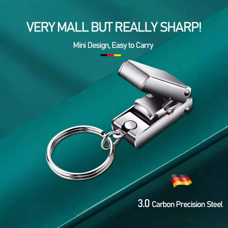 Collapsible Travel Nail Clipper - Stainless Steel Portable Fingernail Cutter, Compact Manicure Tool for Toe & Finger Nails