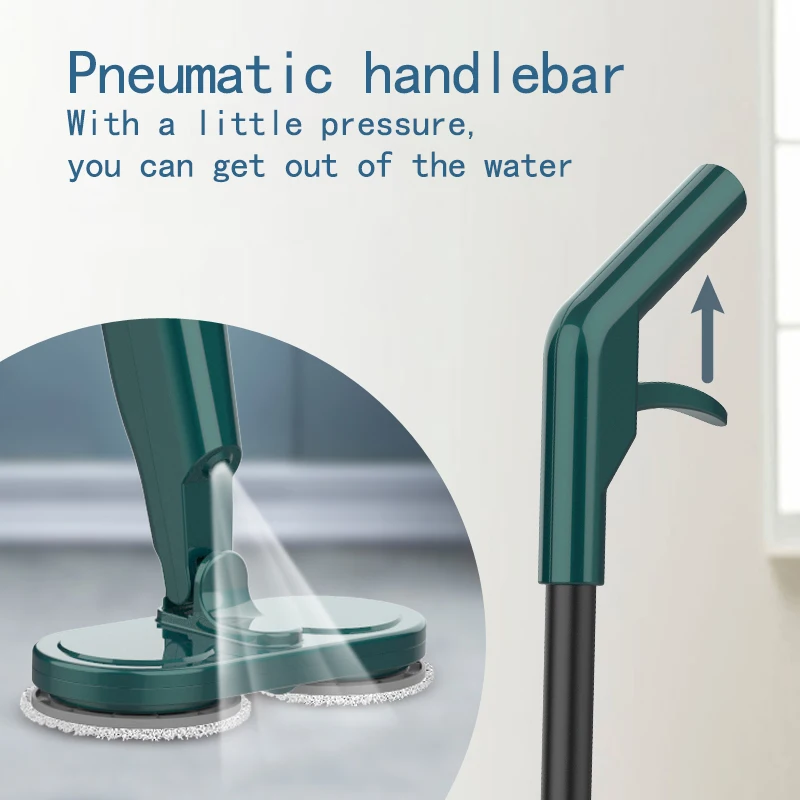 Electric Water Mop Cleaner Machine 360° Rotatable Spin Cleaning Mop Squeeze Wet and Dry Use Hand Push Household Floor Cleaning 5