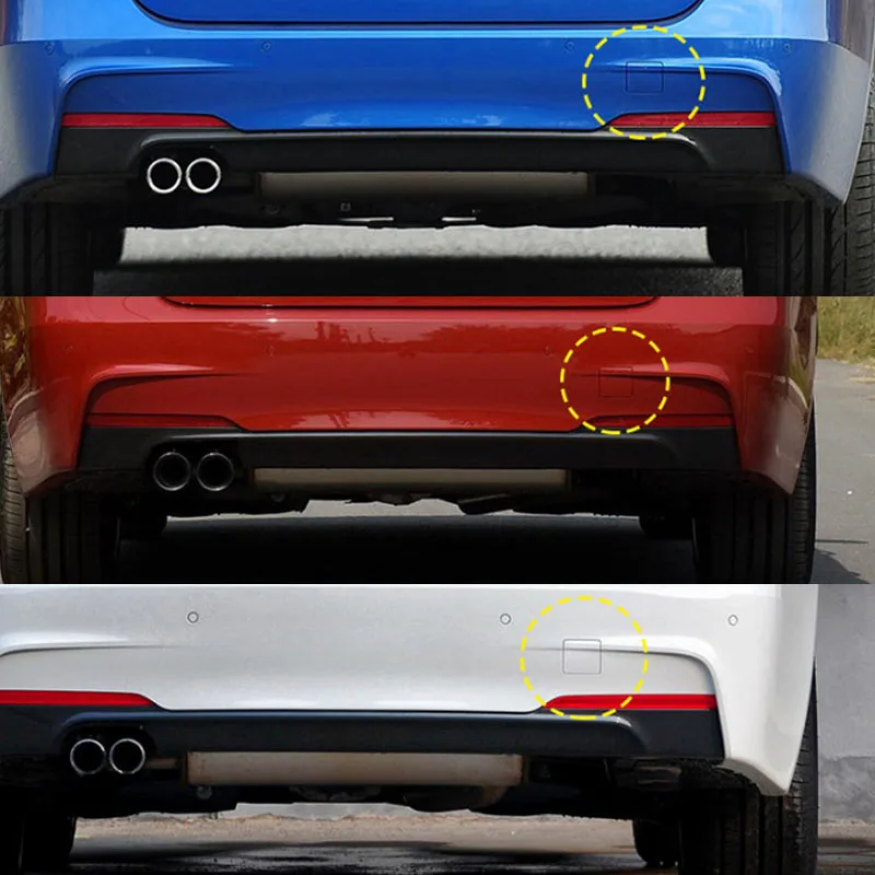 White Rear Bumper Tow Hook Cover For BMW 3 Series F30 320i 328i 328d (2013-2015)